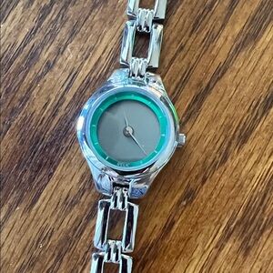 Relic Silver Watch with Green Dial